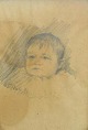 Mols, Niels 
Petersen (1859 
- 1921) 
Dänemark: Kind 
Porträt. 
Bleistif auf 
Bütten. 
Signiert: ...