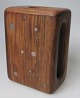 Match Holder, 
Silversmith F. 
Hingelberg, 
Aarhus, 
Palisander with 
inlays of 
silver. Stamped 
.: F. ...