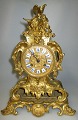 Französisch 
Mantel Uhr in 
vergoldet 
Bronze, 
Nyrococo, c. 
1840. Mit 
Rocaille und 
Blumen ...