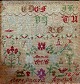 Nennen Stoff, 
Stickerei, 1874 
von Anne CHC, 
Anne Overgaard, 
Skovby in 
Aarhus 
gestickt, 30 x 
30 ...