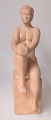 Mogensen, 
J&oslash;rgen 
(1927 -) 
D&auml;nemark: 
Sitzende nachte 
Frau. Roter 
Ton. Signiert: 
...