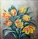 Slot, Ingrid (- 
1978) Dänemark. 
Gelbe Tulpen. 
Öl auf 
Leinwand. 
Signiert: 
Ingrid Slot. 33 
x 33 ...