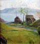Friis Nybo, 
Poul (1869 - 
1920) Dänemark: 
Haakonsvik, 
Norwegen. Öl 
auf Leinwand. 
Signiert: Friis 
...