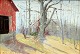 Glob, Jørn 
(1913 - 1988) 
Dänemark: Wald. 
Öl auf 
Leinwand. 
Unterzeichnet: 
Jørn Glob. 26 x 
38 cm. ...