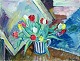 Naur, Albert 
(1889 - 1973) 
Dänemark: 
Stillleben mit 
Tulpen auf 
einem Tisch. Öl 
auf Leinwand. 
...