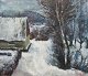 Vantore, Mogens 
(1895 - 1977) 
Dänemark: 
Winterlandschaft.
 Öl auf 
Leinwand. 
Unterzeichnet: 
...
