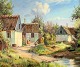 Krautwald, 
Kjeld (1919 - 
2000) Dänemark: 
Ein Mädchen auf 
einem 
Bauernhof. Öl 
auf Leinwand. 
...