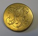 Vergoldete 
MünzeMedaille 
Brosche, aus 
dem 19. 
Jahrhundert mit 
Initialen. JKJ. 
Auf 1 Skilling 
...