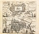 Gravieren, 1596 topographische Untersuchungen von Heide und Meldorf, Holstein. "Icon oppidi ...
