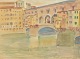 Winsløw, Lasse 
Nielsen (1911 - 
2006) Dänemark: 
Ponte Vecchio 
in Florenz. 
Aquarell. Gez. 
Lasse ...