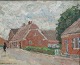 Groth-Jensen, 
Jens Peter 
(1918 - ) 
Dänemark: 
Dorf-Straße. Öl 
auf Leinwand / 
Karton. 
Signiert: ...