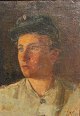Fischer, 
Wilhelm Theodor 
(1857-1928) 
Dänemark: 
Portrait eines 
Soldaten. Öl 
auf Leinwand / 
Holz. ...