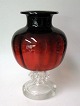 Glass Vase on 
high foot, 
1930s deco. 
Round base with 
decoration on 
the stem. 
Optical drive 
bowl ...