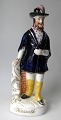 Staffordshire 
figur, England, 
19. årh. 
Helfigur af 
Lajos Kossuth. 
Polykrom 
dekoration og 
...