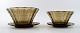 2 Art deco 
bowls. Simon 
Gate for 
Orrefors/Sandvik.

Topaz coloured 
bowls with 
rigdes. Simon 
Gate ...