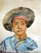 Chinesischer 
Künstler, 19. 
Jahrhundert. 
Porträt einer 
Frau. Aquarell. 
Signiert: W. 
Thien. 32 x ...