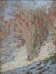 Pedersen, Hugo 
V. (1870 1959) 
Dänemark: 
Winter Studie. 
Öl auf Leinwand 
/ Holz. 
Gezeichnet: ...