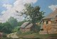 Kabell, Louis 
(1853 -1902) 
Dänemark: Ein 
Bauernhof. Öl 
auf Karton. 
Gez.: LK. Auf 
der Rückseite 
...