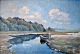 Christensen, 
Søren (1858 - 
1937) Dänemark: 
Frau am Fluss. 
Öl auf 
Leinwand. Gez. 
Monogramm. 32 x 
...
