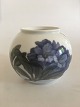 Royal 
Copenhagen Vase 
No 845/42B with 
Blue 
Rhododendron 
Motif. 14.5 cm 
H (5 45/64"). 
2nd ...