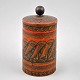 Russische 
Tabak-Box aus 
lackiertem 
Holz, 19 cm H:. 
25 cm.