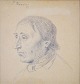 Raadsig, Peter 
(1806 - 1882) 
Dänemark. 
Porträt eines 
Mannes. Blei 
auf Papier. 
Signiert: P. 
...