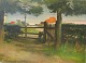 Philipsen, 
Sally (1878 - 
1936) Dänemark: 
Vom Dragør - 
Abend - mit 
Licht. Öl auf 
malerpap. 35 x 
...