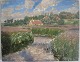 Rasmus 
Christensen 
(1863-1940). 
 Ein dänischer 
Strom in einem 
Dorf - ein 
Sommertag. Öl 
auf ...
