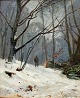 Milton Jensen, 
Carl (1855 - 
1928) Dänemark: 
Winter-Szene. 
Öl auf Pappe. 
Signiert: C. 
Milton ...