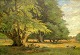Langer, Viggo 
(1860 - 1942) 
Dänemark: Blick 
von Jægersborg 
Park. Öl auf 
Leinwand. 
Signiert: ...