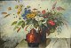 Fischer, Carl 
H. (1885 - 
1955) Dänemark: 
Stillleben mit 
Kessel und Feld 
Blumenstrauß 
auf einem ...