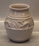 L. Hjorth 251 
Vase with 
antelopes in 
relief 17 cm 
Bornholm 
Pottery Denmark