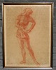 Hegndal, 
Valdemar 
Foersom (1916 - 
2002) Dänemark: 
Ein Mädchen in 
der 
Gymnastikanzug. 
Pastel auf ...