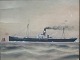 Dänische 
Künstler (19. 
Jh.) Dänemark: 
Schiff Porträt. 
Der Dampfer H.V 
Fisker. 
Aquarell / 
Pastell ...