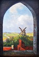 Kliim, Lars 
(1890 - 1942) 
Dänemark. Blick 
von einer 
Kirche.