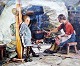 Bladh, Johan 
(1893 - 1976) 
Schweden: Die 
Mutter kocht.