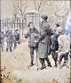 Henningsen, 
Erik (1855 - 
1930) Dänemark. 
Schneeballschlacht