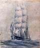 Sørensen, Carl 
Frederik (1818 
- 1879) 
Dänemark: 
Segelschiff auf 
dem Meer. Blei 
auf Papier. ...