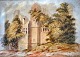 Englisch Künstler (19. Jahrhundert) Ruinen. Aquarelle. Zwei stück. 20 x 28 cm.Eingerahmt.