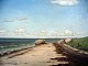 Axel Jensen 
Birkhammer 
(1874 - 1936): 
Küstenszene. Öl 
auf Leinwand / 
Karton. 
Signiert:. Axel 
...