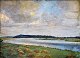 Fischer, 
Wilhelm Theodor 
(1857 - 1928) 
Dänemark: Ein 
Fluss. Skizze. 
Öl auf Leinwand 
/ geklebt ...
