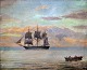 Moller, 
Thorvald (1842 
- 1925) 
Dänemark: 
Marine. Öl auf 
Leinwand / 
geklebt auf 
Karton. ...