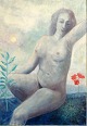 Bilgram, Jens 
(1937 - 2013) 
Dänemark. 
Aphrodite.
Öl auf 
Leinwand. 
Gezeichnet: 
Monogramm 86. 
100 ...