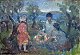 Hansen, Emiel 
(1878 - 1952) 
Dänemark. 
Mittagessen auf 
dem Land. 
Unterzeichnet. 
Öl auf 
Leinwand. ...