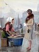 Fischer, Edmund 
(1889 - 1952) 
Dänemark: Bei 
den Fischer 
frauen von 
Gammel Strand. 
Öl auf ...