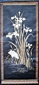 Japanische 
Stickerei mit 
Trane, ca. 
1900. Auf 
Papierrolle. 
125 x 56 cm.