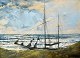 Nielsen, Hans 
(20. Jahre) 
Dänemark: 
Strandung. Öl 
auf Leinwand. 
Signiert: Hans 
Nielsen. 41 x 
55 ...
