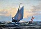 Bülow, A. 
(19/20. Jahr): 
Marine. Abend. 
Kattegat. Öl 
auf Leinwand. 
Signiert: AB. 
33 x 45 ...