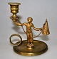 Leuchter in 
Messing / 
Bronze, 19. Jh. 
Frankreich. Mit 
orientalischer 
Figur. Mit 
Griff und ...