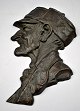 Dänischer Künstler (20. Jahrhundert): Porträt. Bronze. Signiert: Ernst El Pedersen, 1933. 42 x ...